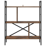 Bookshelf Smoked Oak 75 x 30 x 91 cm Engineered Wood 883972