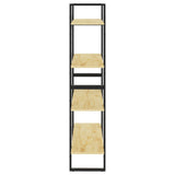 4-Tier Book Cabinet 80x30x140 cm Solid Pine Wood 806462