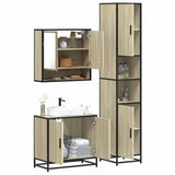 3 Piece Bathroom Furniture Set Sonoma Oak Engineered Wood 3301096