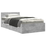 Bed Frame with Headboard Concrete Grey 80 x 200 cm 3429682