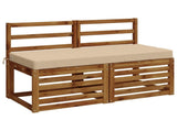 2-Piece Bench Cushions SOEST 2 pcs 100% Polyester Cream 950205