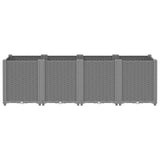 Garden Planter Light Grey 160x40x53 cm PP 367857