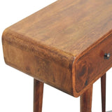 Chestnut Curved Hallway Table IN3605