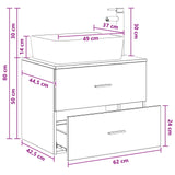 Bathroom Furniture Set Black Oak Engineered Wood 3404391
