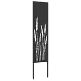 Garden Privacy Screen Black 32 x 140 cm Cold-rolled steel 876238