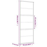 Sliding Door Gold 76x205 cm Clear ESG Glass and Aluminium 155160
