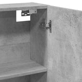 Bathroom Mirror Cabinet Concrete Grey 64x20x66.5 cm Engineered Wood 856939