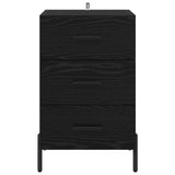 Bedside Cabinet Black Oak 40 x 40 x 66 cm Engineered Wood 882127
