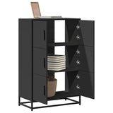 Highboard Black 68x35x106.5 cm Engineered Wood and Metal 849069