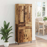 Highboard with Drawer 2 pcs Old Wood Engineered Wood 3415793