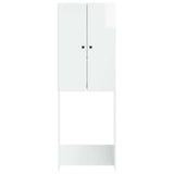 Toilet Cabinet BREDA High Gloss White 66 x 25.5 x 190 cm 897579