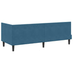 Corner Bed Frame with Headboard Blue 80 x 200 cm Velvet 42016407