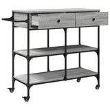 Kitchen Trolley Grey Sonoma 105x42x95 cm Engineered Wood 842379