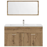 4 Piece Bathroom Furniture Set Artisan Oak Engineered Wood 3328596