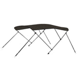 ZNTS 3-bow Bimini Top Black 182x184x136 cm 94804