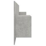 Bed Headboard with Cabinets Concrete Grey Engineered Wood 3115743