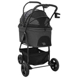 Folding Pet Stroller Black 78 x 54 x 101 cm Polyester 42012440