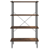4-Tier Shelving Unit Black and Dark Wood 80x40x130 cm 336345