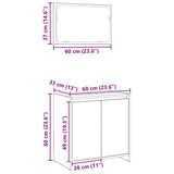 2 Piece Bathroom Furniture Set Artisan Oak Engineered Wood 856068