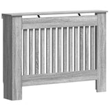 Radiator Cover Grey Sonoma 112 x 19 x 81.5 cm Engineered Wood 884106