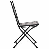 Garden Chair Set of 2 Grey Powder-coated iron and ceramic 46716