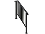 Matte Black Outdoor 3 Level Iron Handrail 23559208