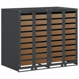 Wheelie Bin Storage for 2 Bins Anthracite 136 x 77.5 x 115.5 cm 3394768