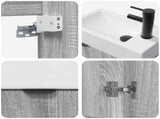 Bathroom Vanity Unit with Tap Grey Sonoma 45.5 x 22.5 x 84 cm 889438