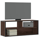 TV Cabinet Brown Oak 100x31x39.5 cm Engineered Wood and Metal 848938