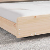 Bed Frame Natural 75 x 190 cm Solid Pine Wood 873430