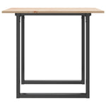 ZNTS Dining Table O-Frame 80x80x75 cm Solid Wood Pine and Steel 3282673