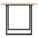 ZNTS Dining Table O-Frame 80x80x75 cm Solid Wood Pine and Steel 3282673