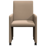 Dining Chairs with Wheels 2 pcs Cappuccino 57 x 66 x 94 cm 42017822