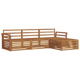 Outdoor Sofa Set Natural 254 x 162.5 x 73 cm Solid Acacia Wood 3373259
