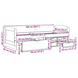 Day Bed with 5 Drawers without Mattress IRUN White&Pink 90x200 cm 3314683
