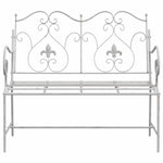 Garden Bench White 104 x 54 x 93cm Steel 42008112