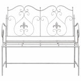 Garden Bench White 104 x 54 x 93cm Steel 42008112