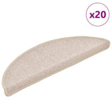 Stair Mats 20 pcs 56x17x3 cm Taupe Half Round 3365787