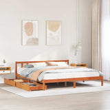 Bed Frame without Mattress Wax Brown 180x200 cm Super King Solid Wood Pine 3301496