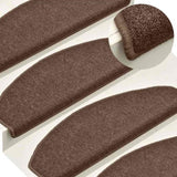 Stair Mats 30 pcs 65x24x4 cm Brown Half Round Large 3365760
