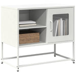 ZNTS TV Cabinet White 68x39x60.5 cm Steel 853391