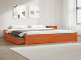 Bed Frame with Drawer with Storage Solid Pine Wood 3423806