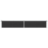 ZNTS Garden Raised Bed Galvanised Steel 320x40x45 cm Anthracite 47055