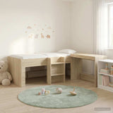 Kids'High Bed Frame with Desk 2 pcs Sonoma Oak Engineered Wood 3423440
