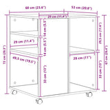 Storage Cabinet White Engineered wood Medium Sleek 808458