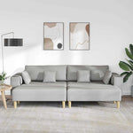 Fabric Sofa with Cushion 3 pcs Cloud Grey 208 cm Fabric 3335170