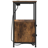 Bedside Cabinet Smoked Oak 40 x 31 x 60 cm Engineered Wood 859444