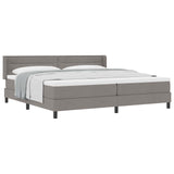 Box Spring Bed with Headboard Manual Taupe 200 x 200 cm Fabric 3341066