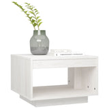 Coffee Table White 50x50x33.5 cm Solid Pinewood 808504