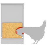 Chicken Feeder 2 pcs Silver 60.5 x 29 x 51 cm Galvanised Steel 879983
